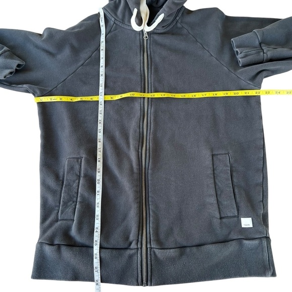 Vuori Restore Oversized Full Zip Hoodie Washed Gray Thick Cozy Pockets Hood XS - Picture 9 of 13